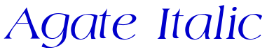 Agate Italic fonte