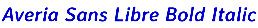 Averia Sans Libre Bold Italic fonte