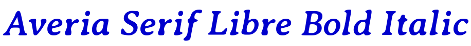Averia Serif Libre Bold Italic fonte