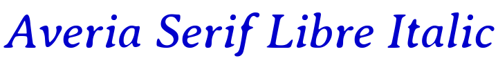 Averia Serif Libre Italic fonte