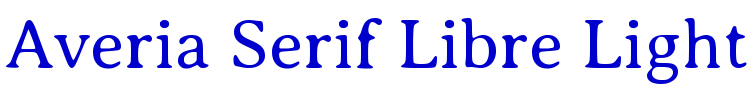 Averia Serif Libre Light fonte