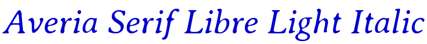 Averia Serif Libre Light Italic fonte