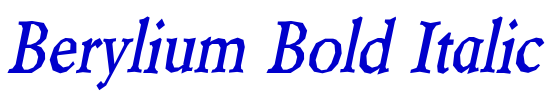 Berylium Bold Italic fonte