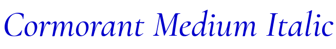Cormorant Medium Italic fonte