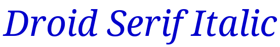 Droid Serif Italic fonte