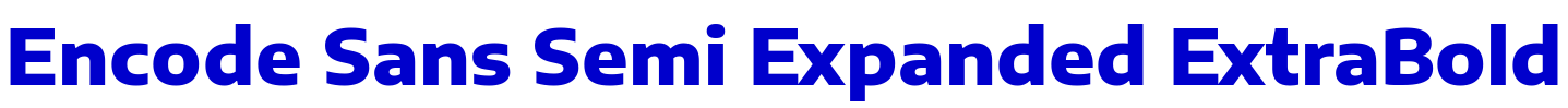 Encode Sans Semi Expanded ExtraBold fonte