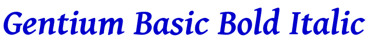 Gentium Basic Bold Italic fonte