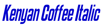 Kenyan Coffee Italic fonte