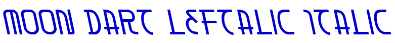Moon Dart Leftalic Italic fonte