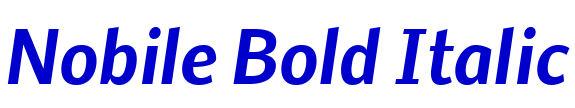 Nobile Bold Italic fonte