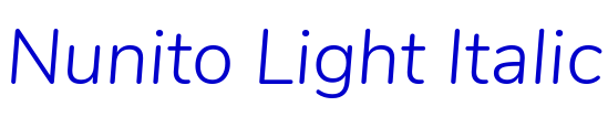 Nunito Light Italic fonte