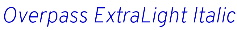 Overpass ExtraLight Italic fonte