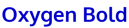 Oxygen Bold fonte