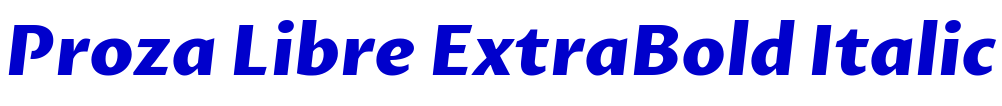 Proza Libre ExtraBold Italic fonte