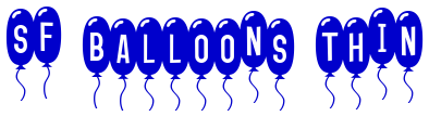SF Balloons Thin fonte