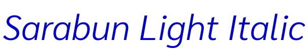 Sarabun Light Italic fonte