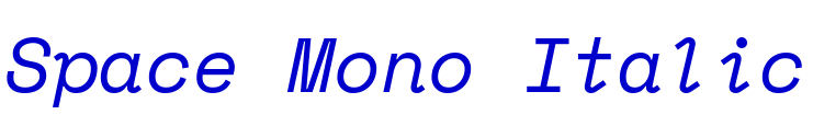 Space Mono Italic fonte