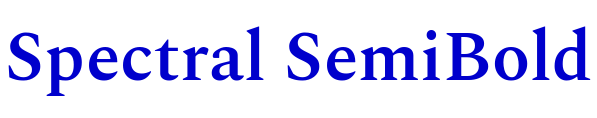 Spectral SemiBold fonte