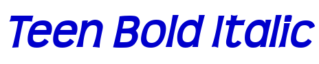 Teen Bold Italic fonte