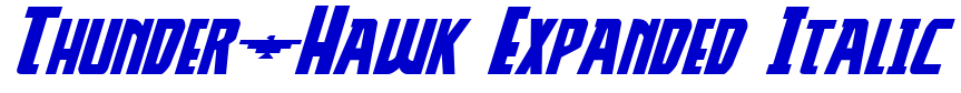 Thunder-Hawk Expanded Italic fonte