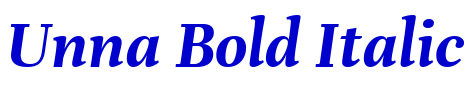 Unna Bold Italic fonte