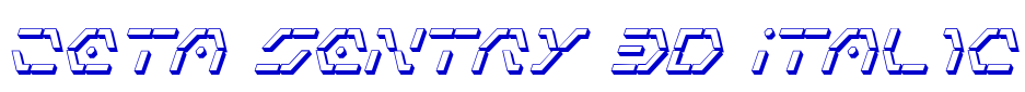 Zeta Sentry 3D Italic fonte